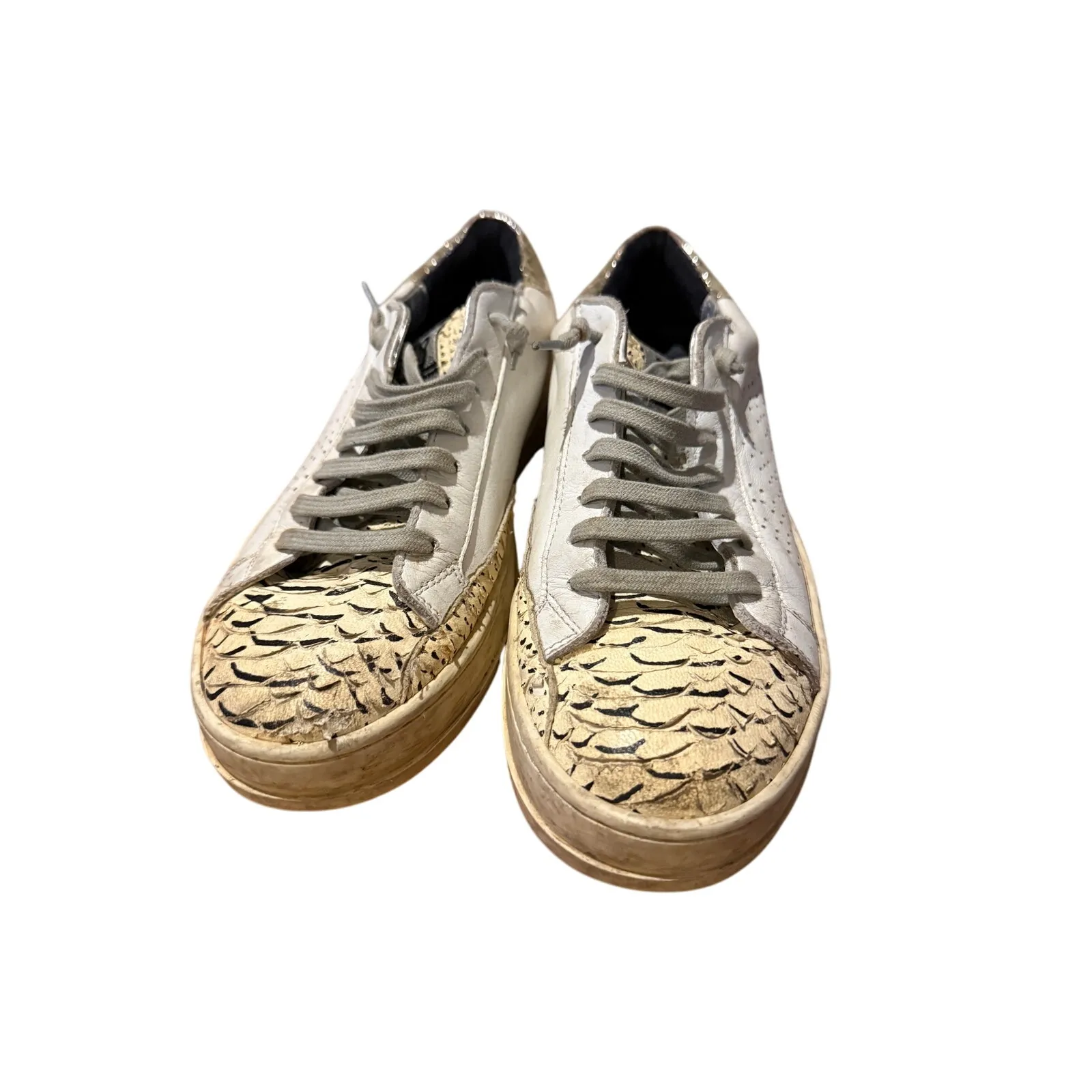 P448 Sneakers with Snake Skin Toe Sz. 38 - Image 5