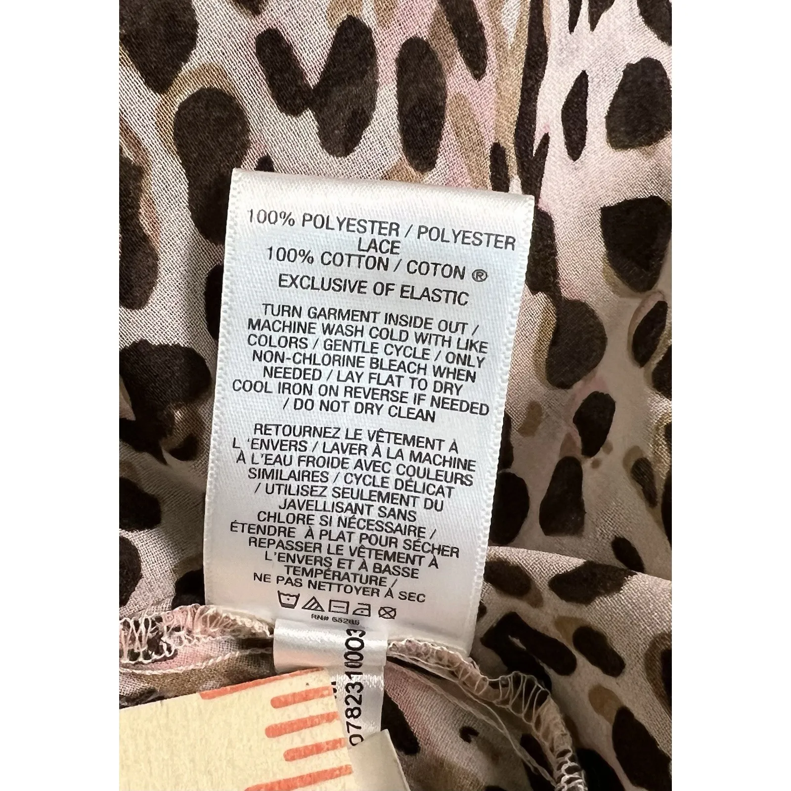 Express Women's Medium Ruffled Dress Cheetah Print Tassled Neck Bell Sleeves NWT - Image 10