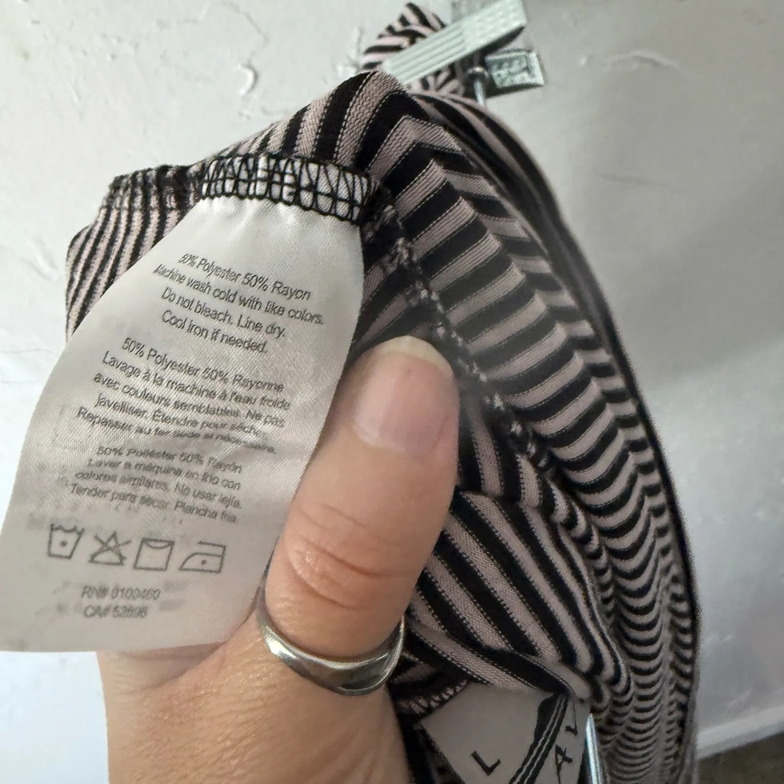 KAVU Maxi Skirt Striped Fold Over Waistband Casual Women L Outdoor‎ Sustainable - Image 5