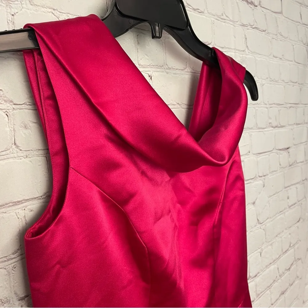 THREAD Pink Cowl Neck Sheath Mini Dress With Pockets Size 0 prom event bridesmai - Image 4