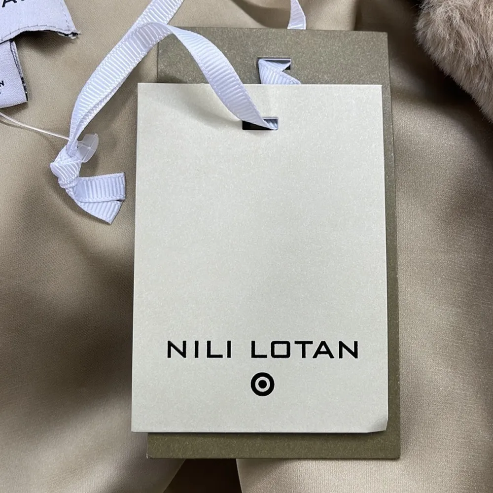 Nili Lotan for Target NWT Fields Of Rye Tan Faux Fur Open Front Vest 4X - Image 7