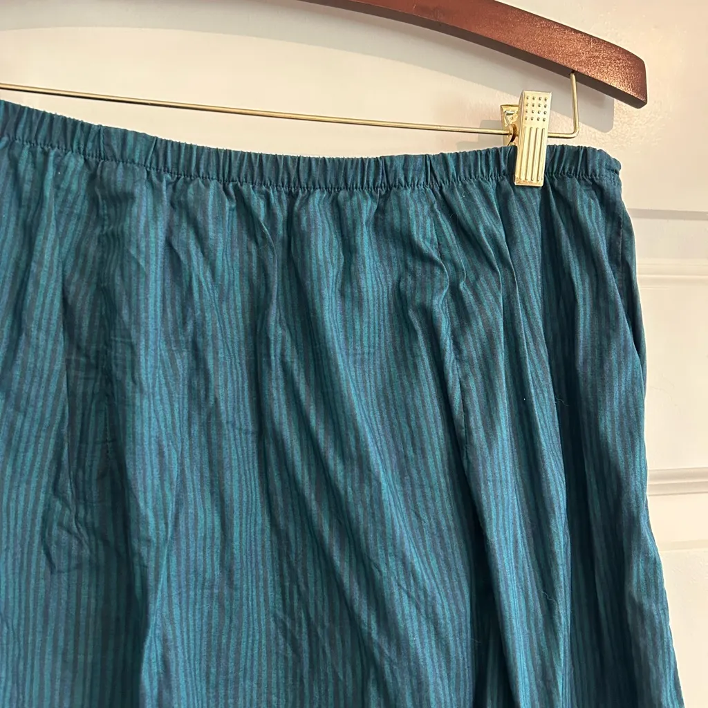 Peruvian Connection  Wrap Maxi Skirt Blue Size 14 - Image 12