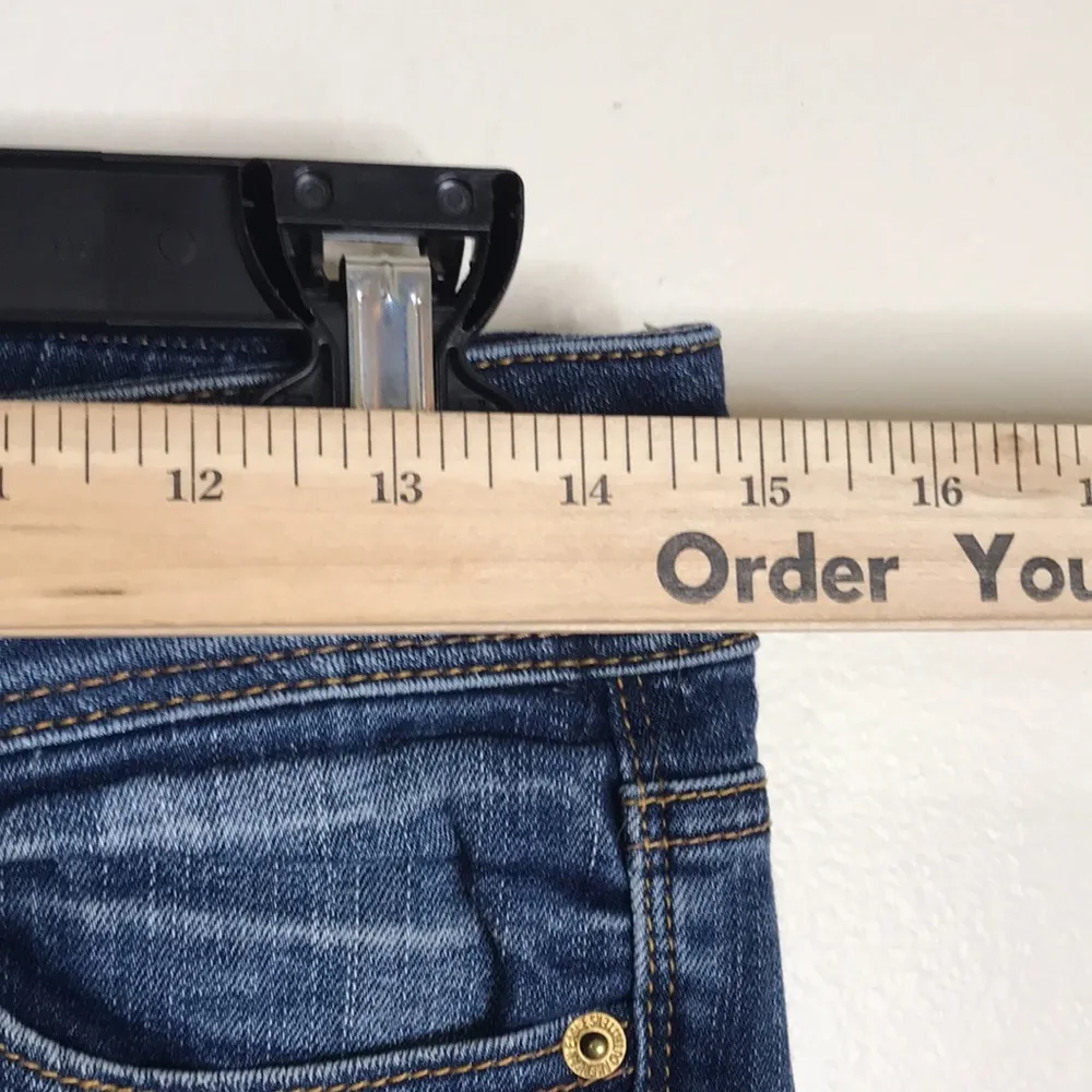 American eagle dark denim kick boot super stretch jeans size 4 short - Image 5