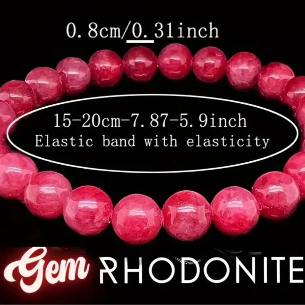 Pink Rhodonite Bead Bracelets Jewelry - Image 2