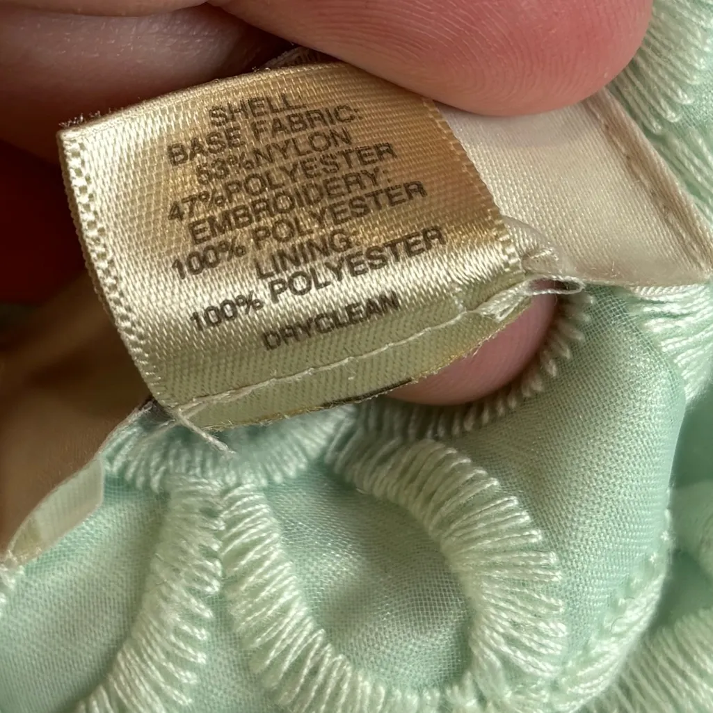 Ann Taylor Loft Casual Straight Floral Mini Mint Green Formal Twee Skirt Size 6 - Image 6