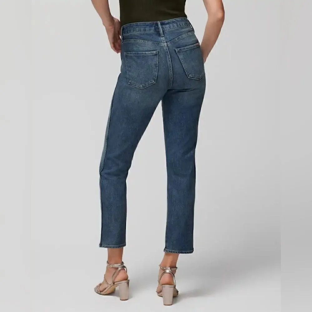 White House Black Market WHBM High-Rise Sculpt Straight Crop Jeans Sz 00 - Image 2