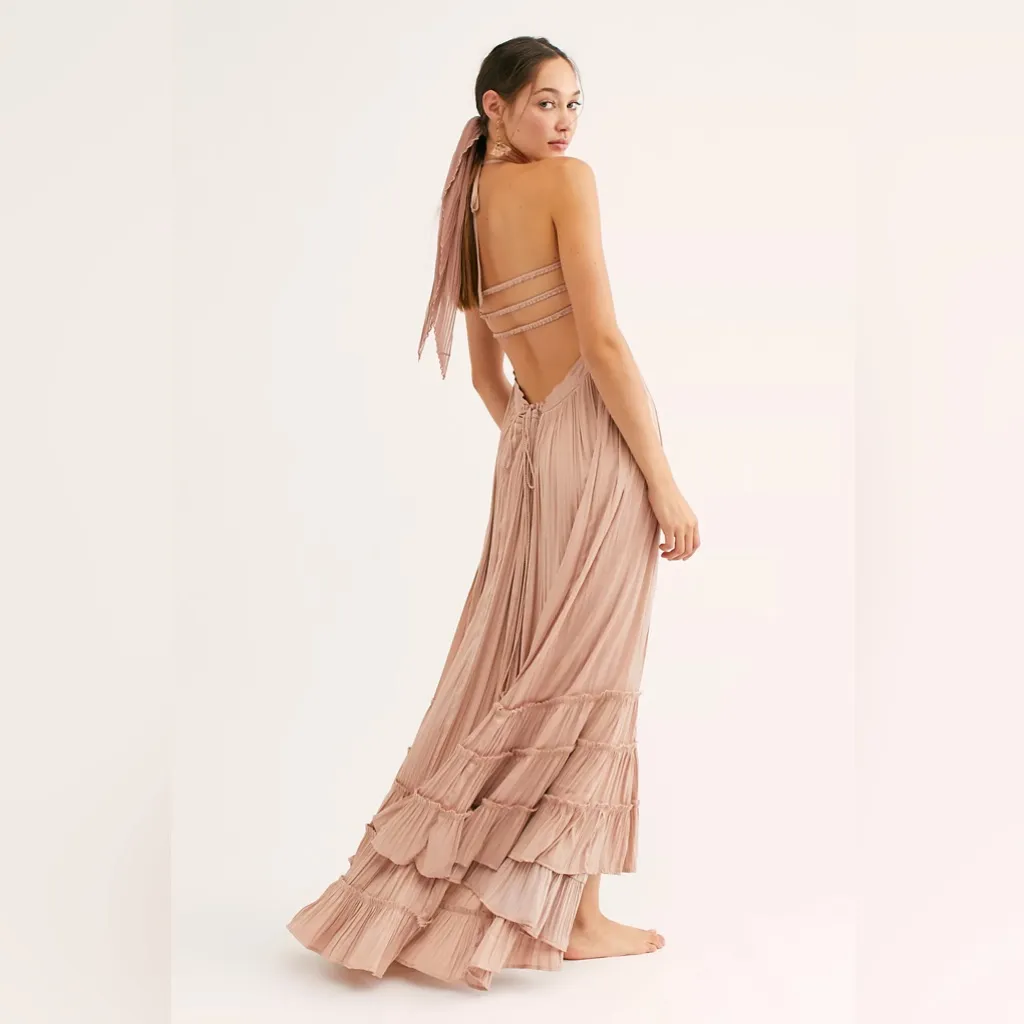 Free People Extratropical Shiny Dress Size Medium - Image 2