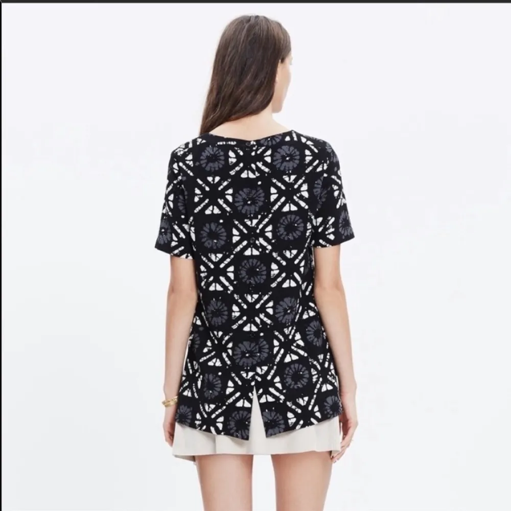 NWT madewell black floral high low top - Image 2