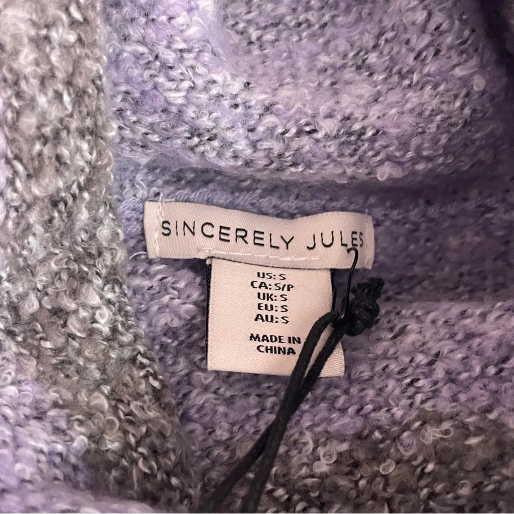 sincerely jules purple violet blue grey turtleneck sweater - Image 3