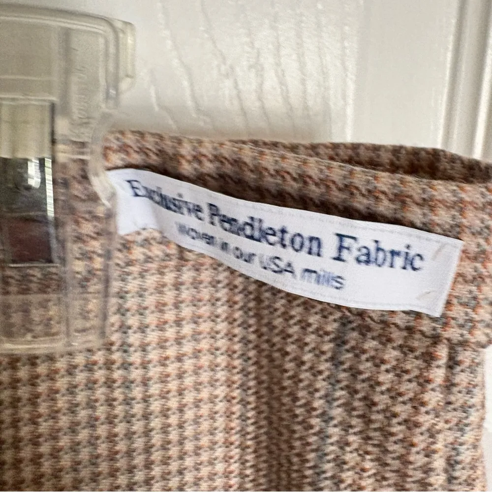 Pendleton 100% Virgin Wool Houndstooth Print Lined Pants 2 Front Pockets NWT 14 - Image 5