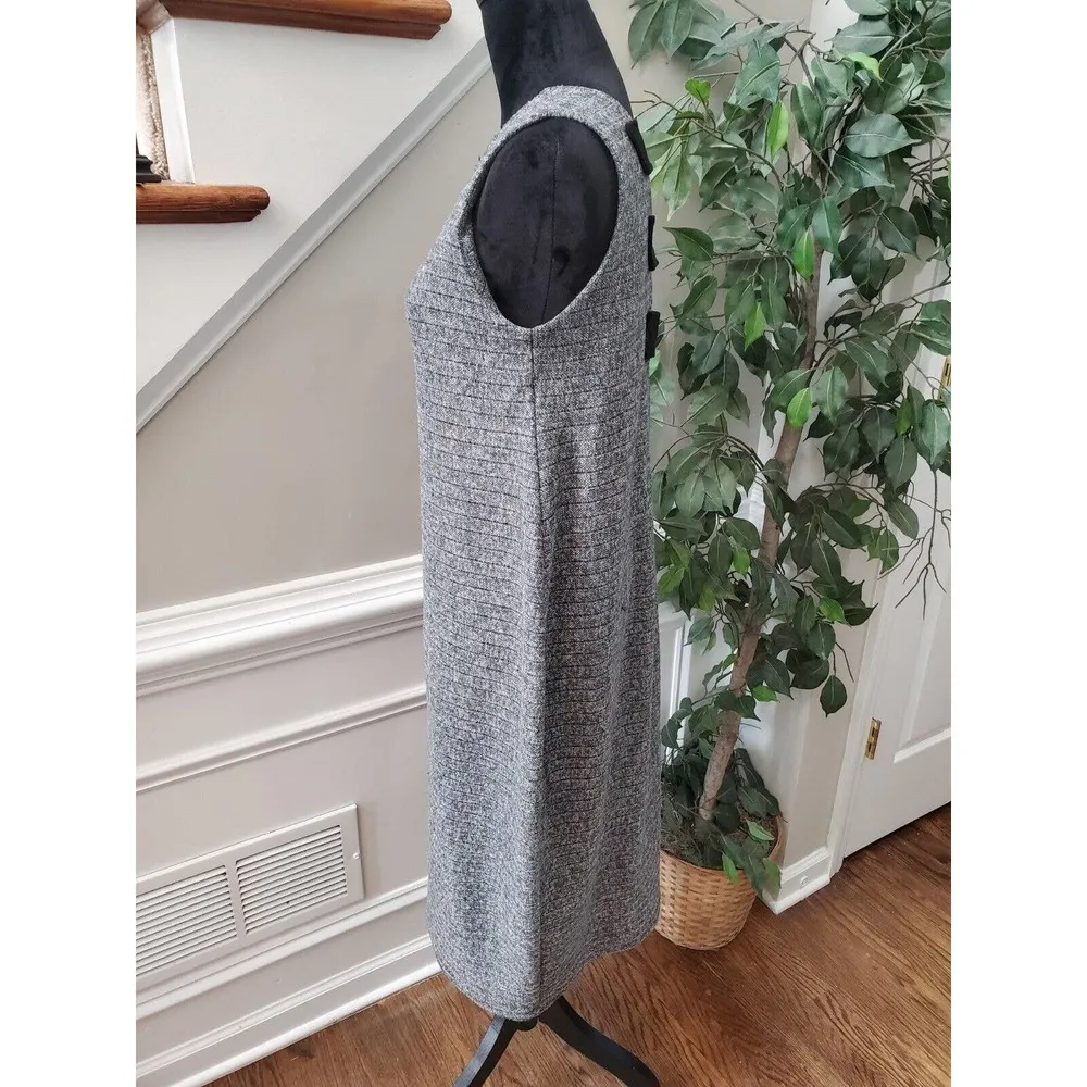 Noni Teen Women's Gray Polyester Round Neck Sleeveless Knee Length Dress Small - Image 8