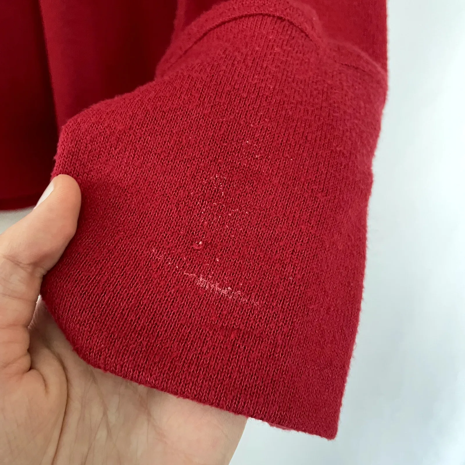 Rafaella high neck red knit sweater bright women's size L long arms casual flaw - Image 8