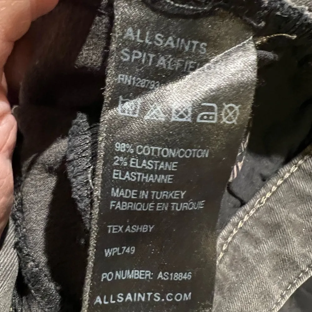 All Saints Gray Skinny Jeans Sleek Modern Fit - Image 5