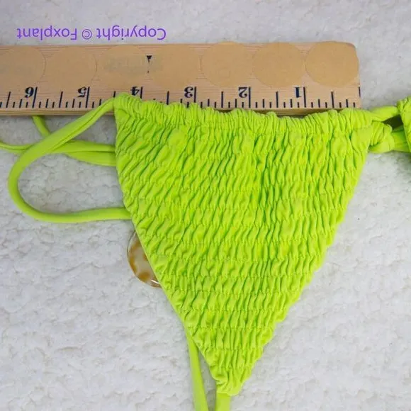 NEW Aila Blue Free People Soraya Bikini Top, lime green, size‎ XS - Image 6