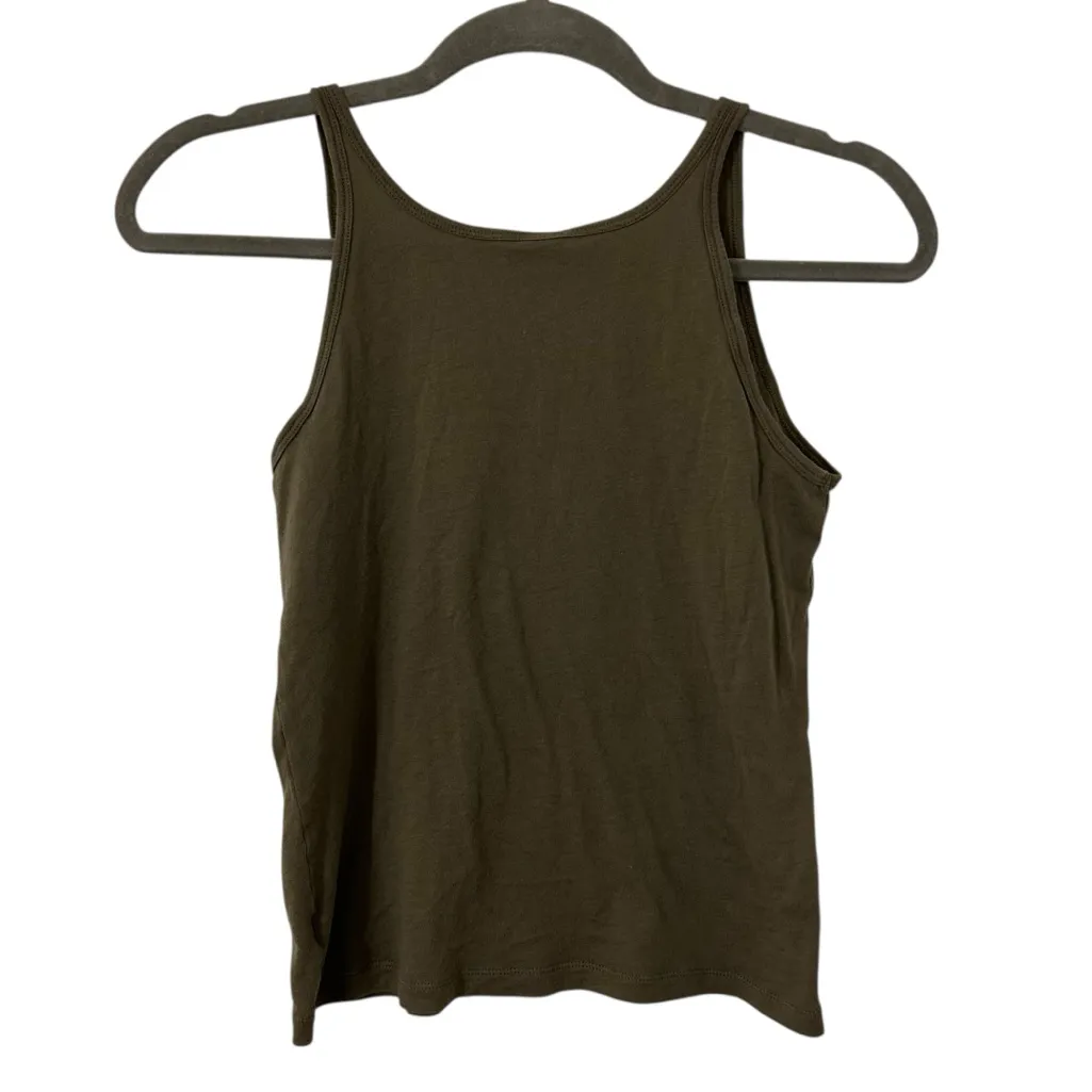 Olive Green Tank Top Shirt Casual Y2K 2000s Gap Baby Tee Style Women’s Size XS! - Image 2