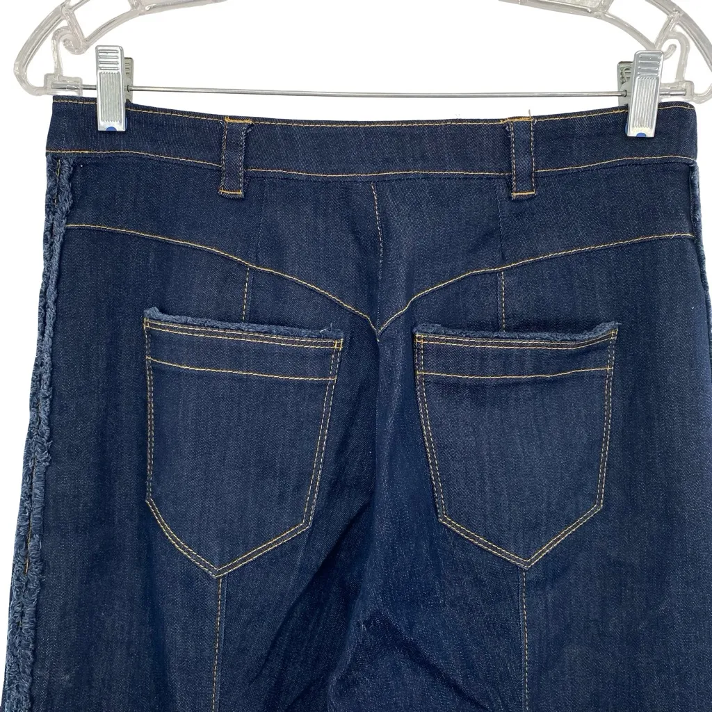 Cinq a Sept Francine Jeans Wide Leg High Waisted Dark Wash Size 8 - Image 7