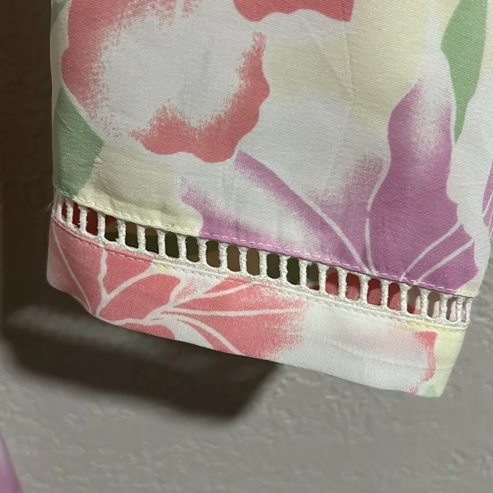 Vintage 1980s Victoria Secret Vicky Maxi Robe Pastel Floral Robe Dressing Gown - Image 3