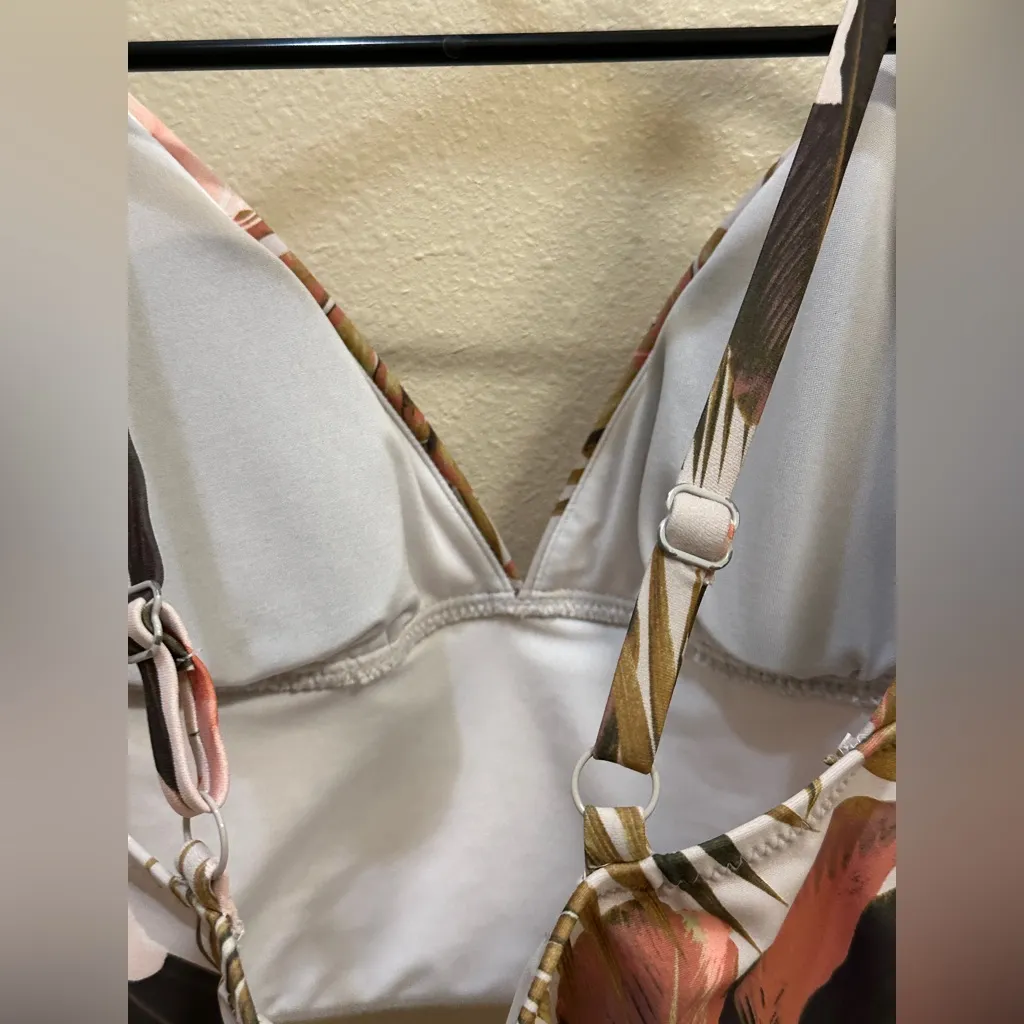 Old Navy Triangle Banded Tropical Floral Bikini Top Women's Sz Small - Image 6