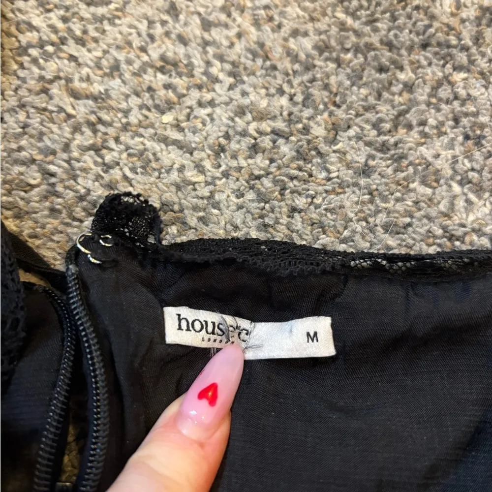 House of CB Kaia Lace Trim Fit & Flare Minidress - Image 2