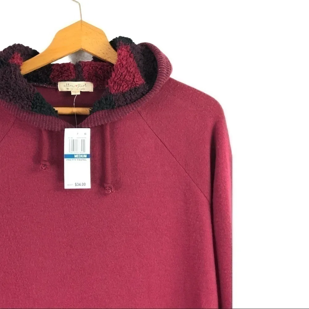 Ultra Flirt - Junior's Lightweight Hoodie w/ Plaid - Image 3