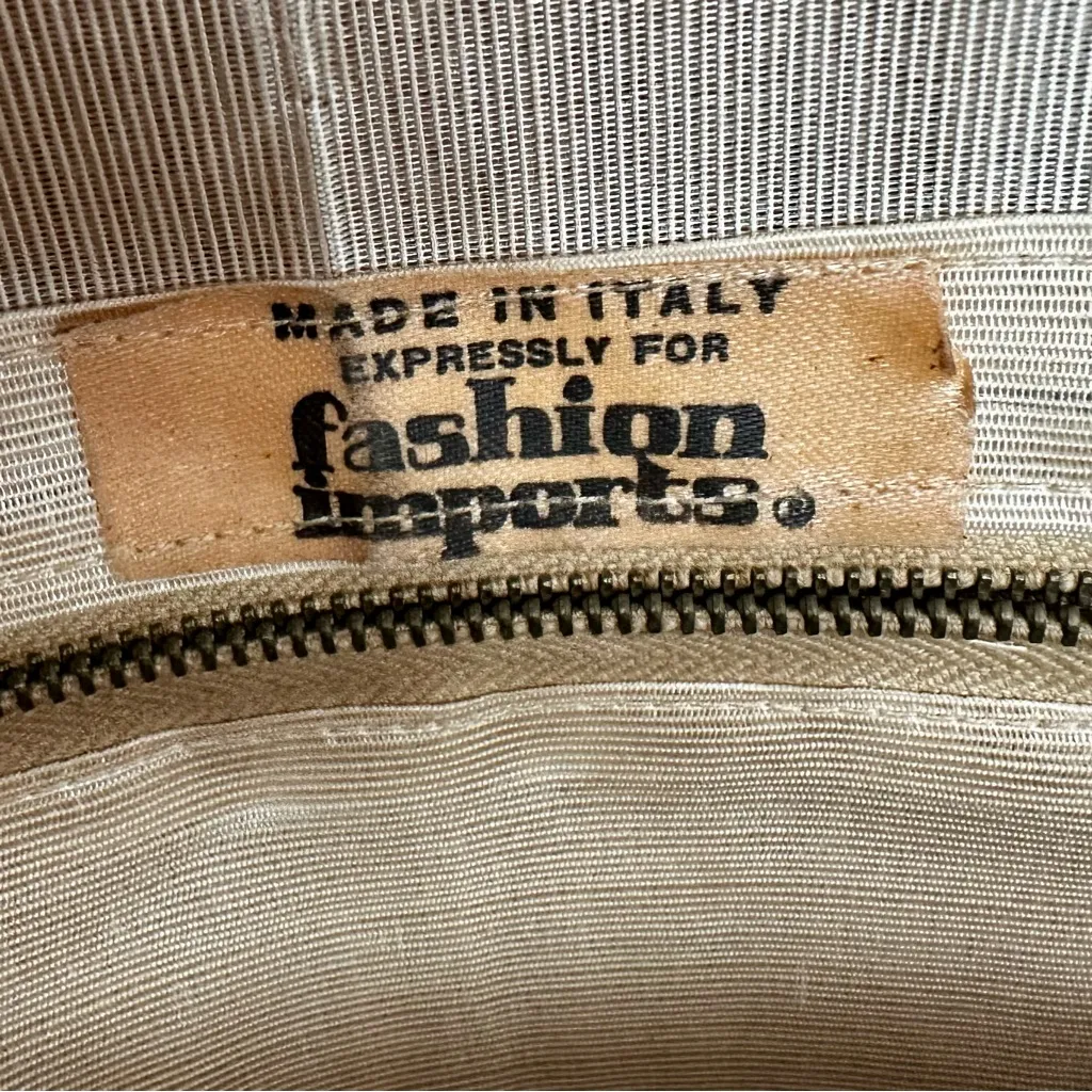 Natural Rafia Envelope Clutch Navy Stripe Vintage 60s 70s Disco Nautical Classic Brown - Image 13