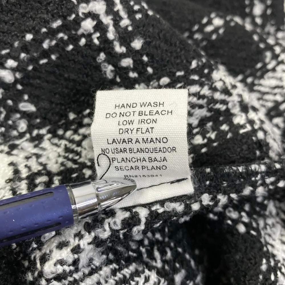 TIMING Shirt Jacket Womens Black/White Sz M Plaid Shacket Wool Flannel Style NWT - Image 7