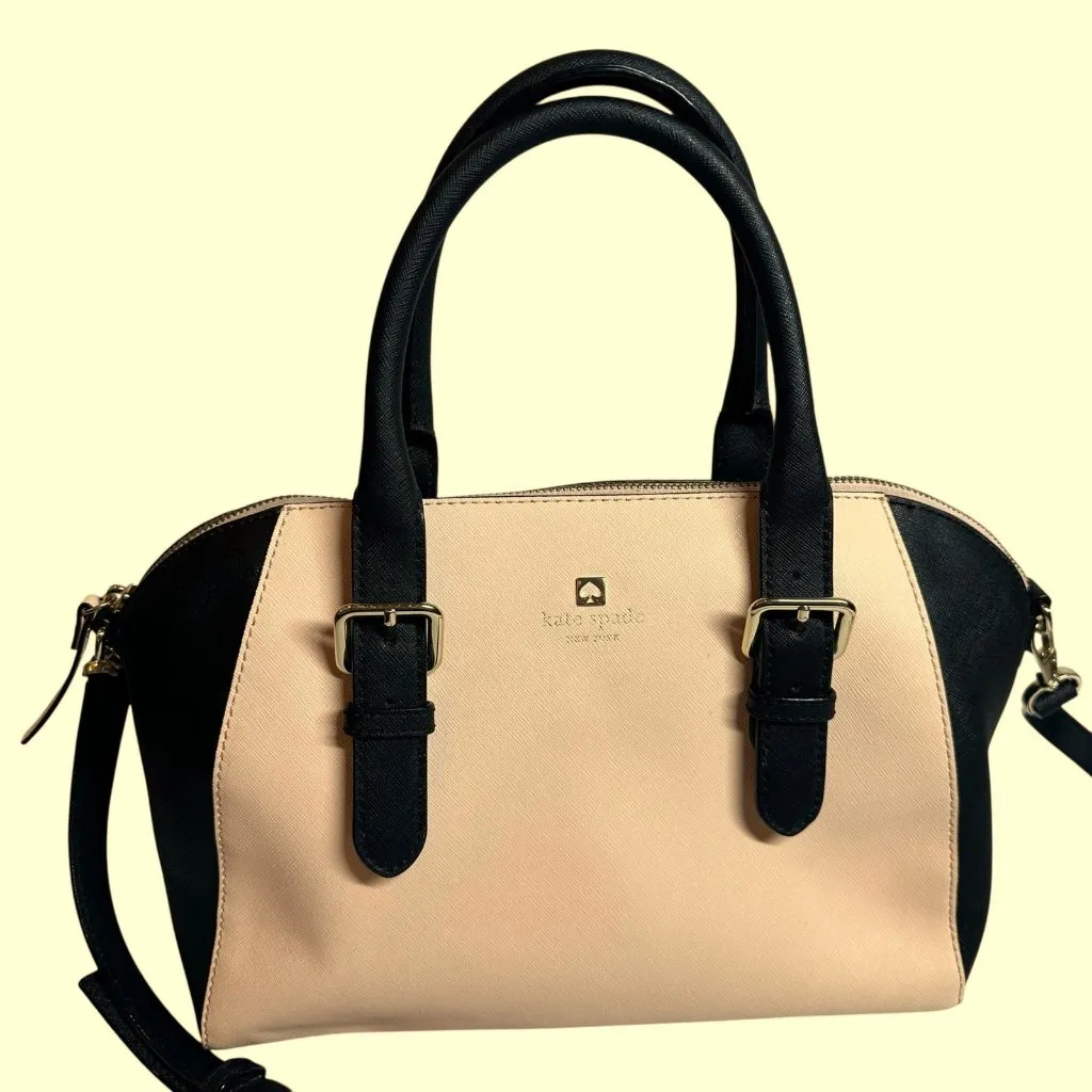 Kate Spade Cove Street Colorblock Pippa Crossbody in Soft Resetta Pink Black - Image 3