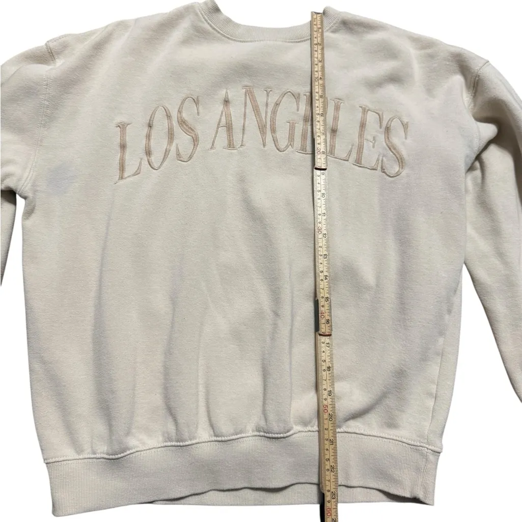 Reflex Cream Los Angeles Women’s Sweatshirt Sz S minimalist 90s y2k graphic - Image 8