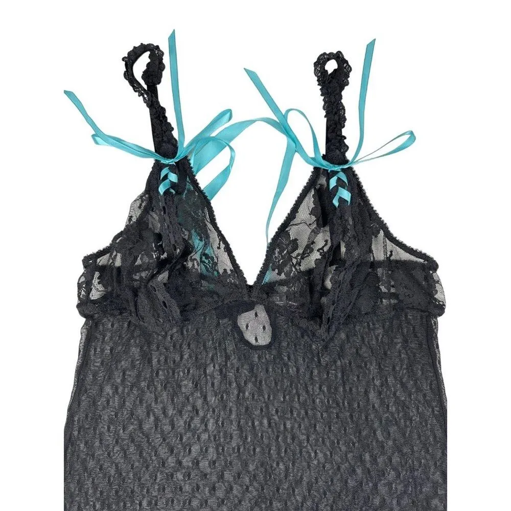 Victorias Secret Sexy Little Things Cami Top in Black and Blue - Image 2