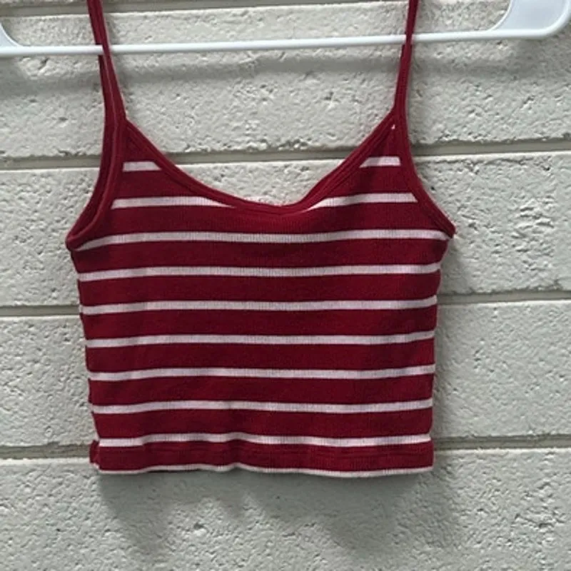 Brandy Melville John Galt Red Striped Tank one size - Image 5