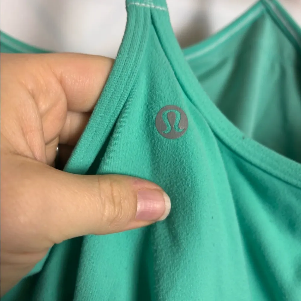 Lululemon Athletica Turquoise Aqua Blue Power Y Yoga Tank Top - Image 8