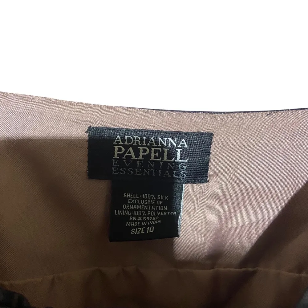 Adrianna Papell Navy‎ Pink Sequin Long Sleeveless Formal Dress Size 10 - Image 6