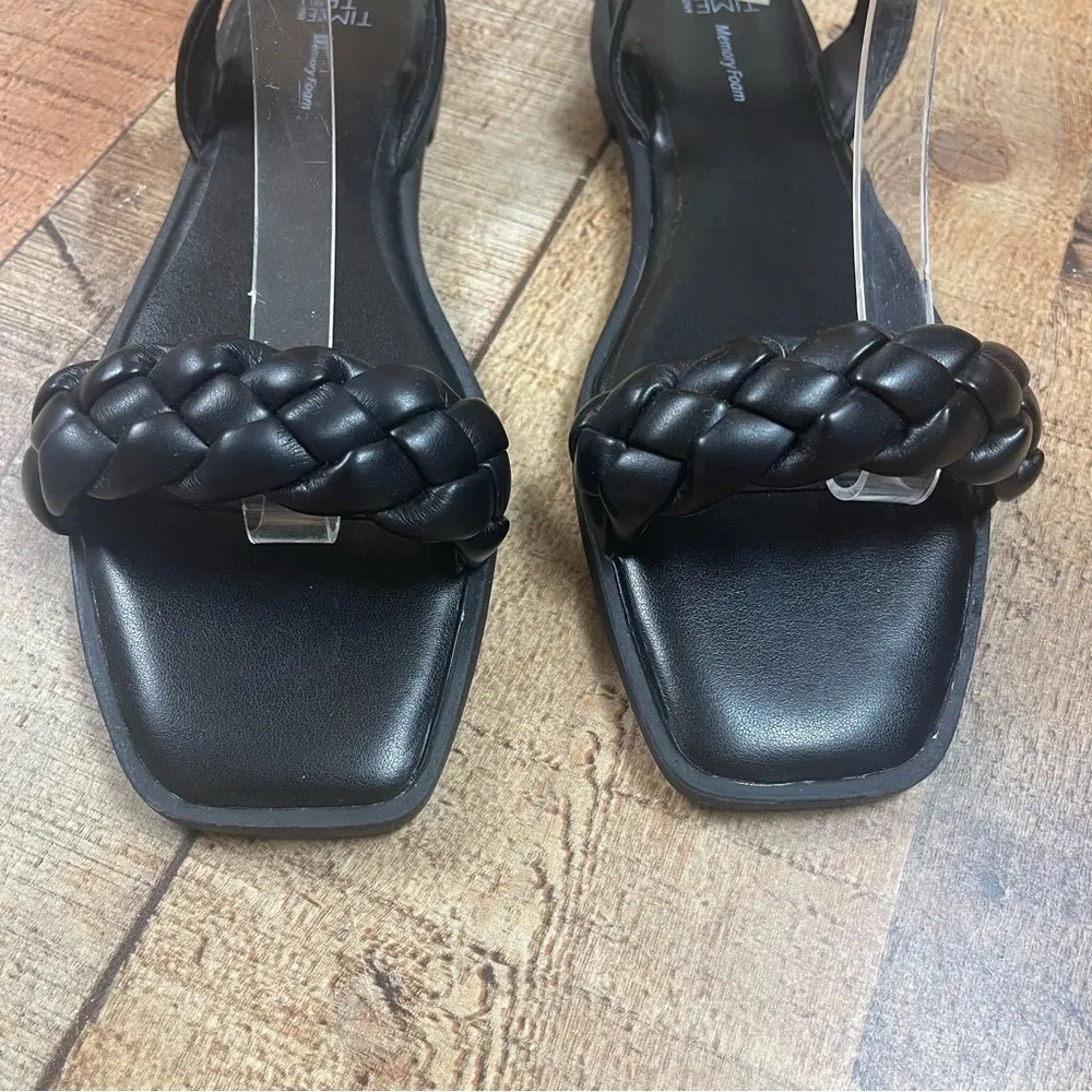 Time and Tru Size 8 Women's Braided Ankle Strap Sandals - Image 3