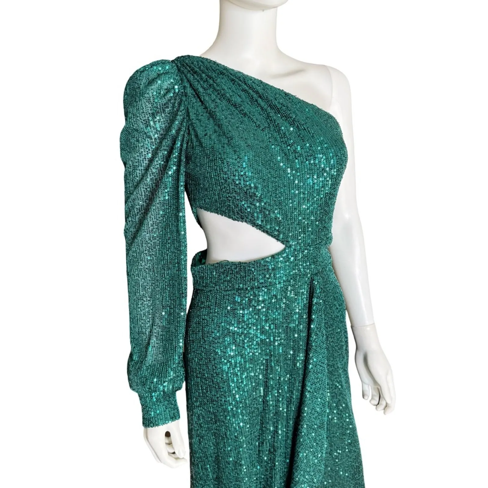 ieena for mac duggal green dress Mac Duggal Women's Rhinestone Embellished Crepe A Line Midi Dress