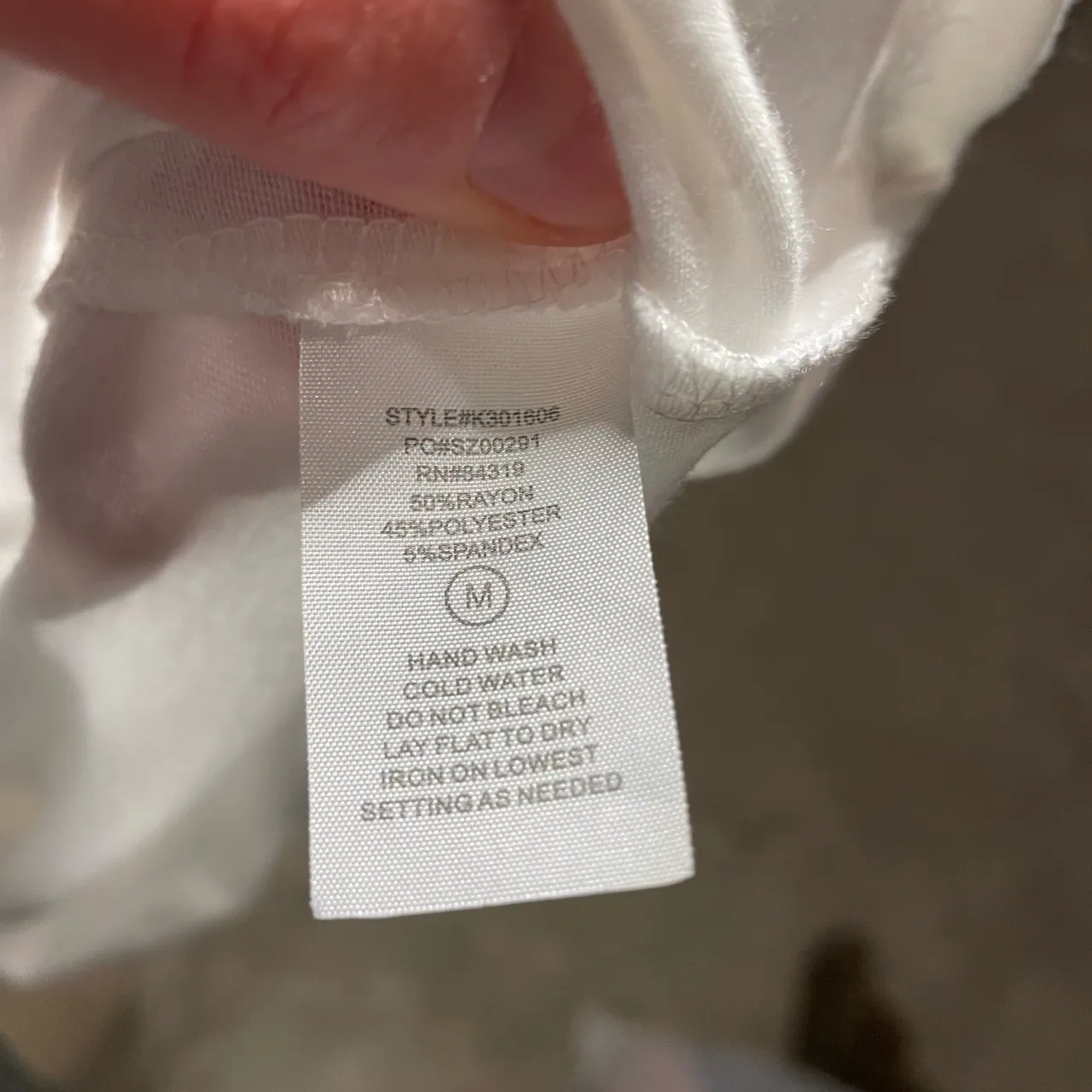 Strazzi Womens White‎ Long Sleeve Draped Neckline Peplum Blouse Top Size Medium White - Image 6