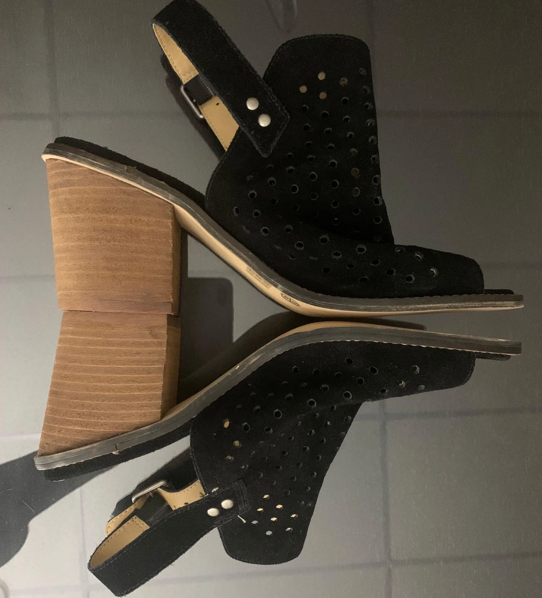 Carnival Peep-Toe Black Bootie - Image 3