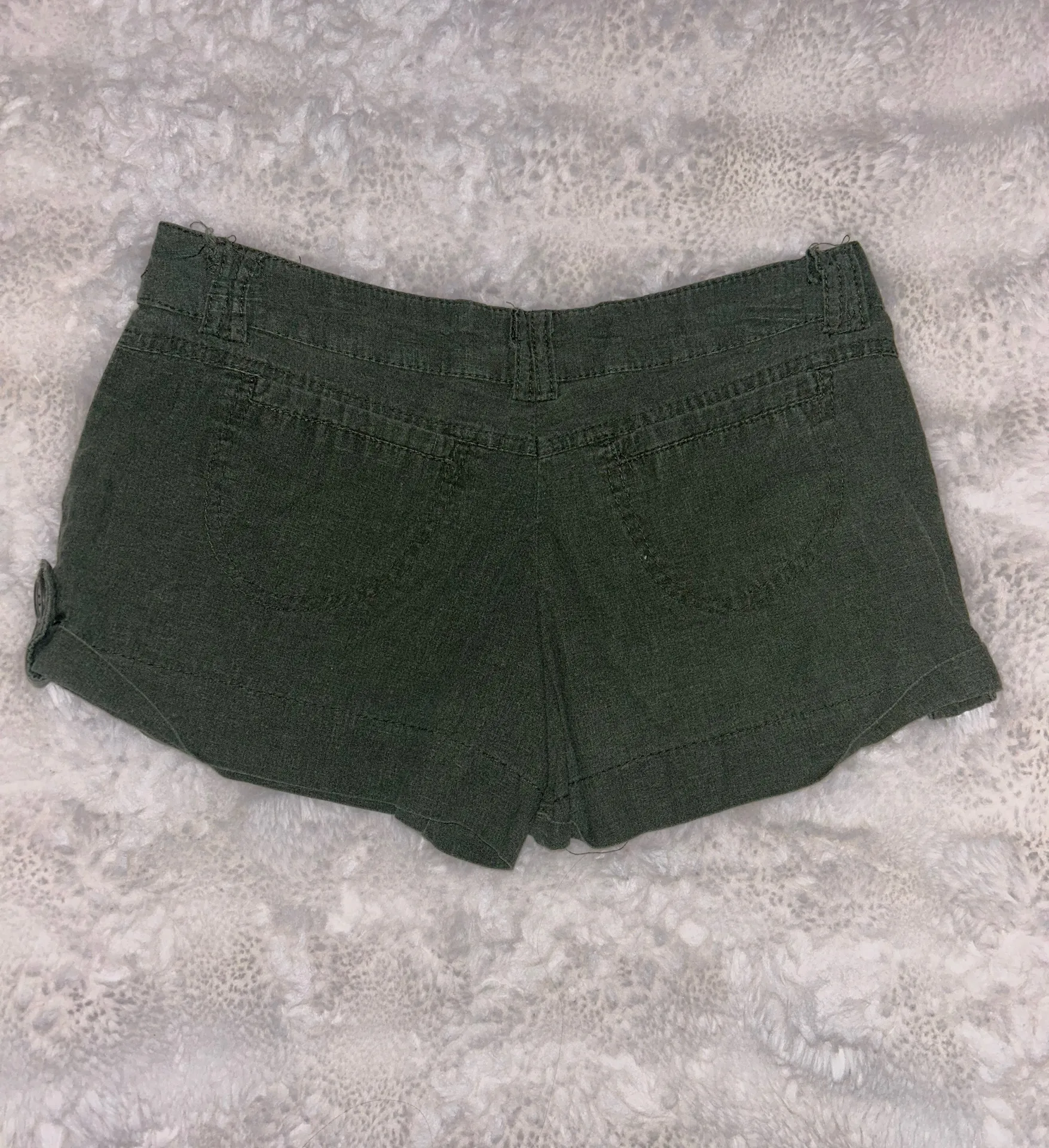 Army Green Dress Up Shorts - Image 3