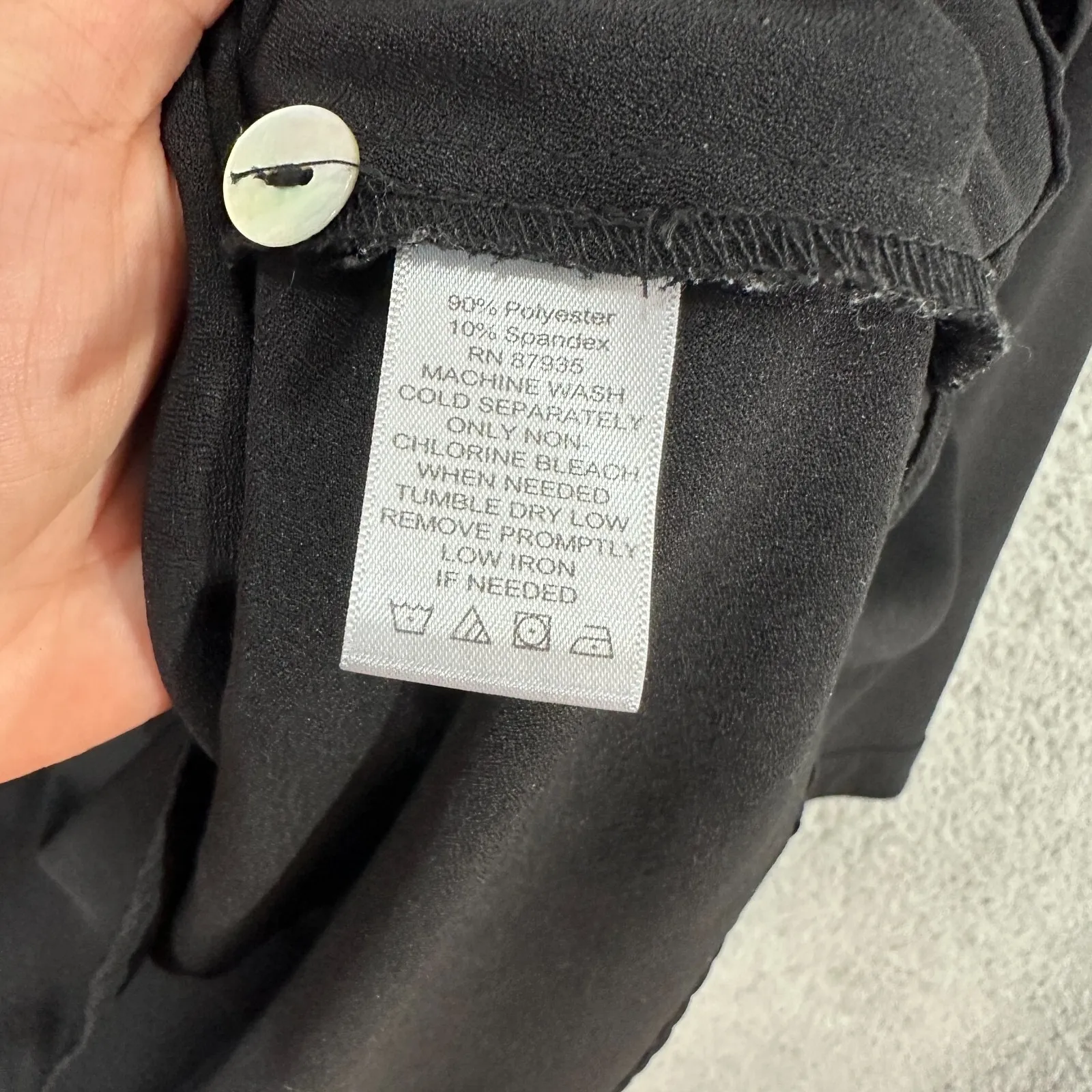 Susan Graver XS Black Tunic Top Womens Blouse High Low Hem Career‎ Minimalist - Image 5