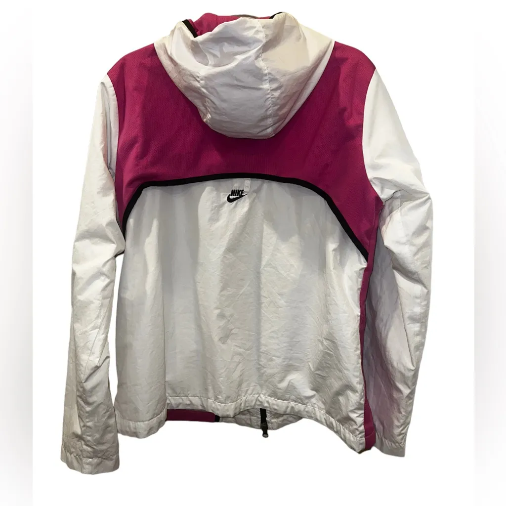 Nike Women's White and Magenta Ski Jacket - Image 2