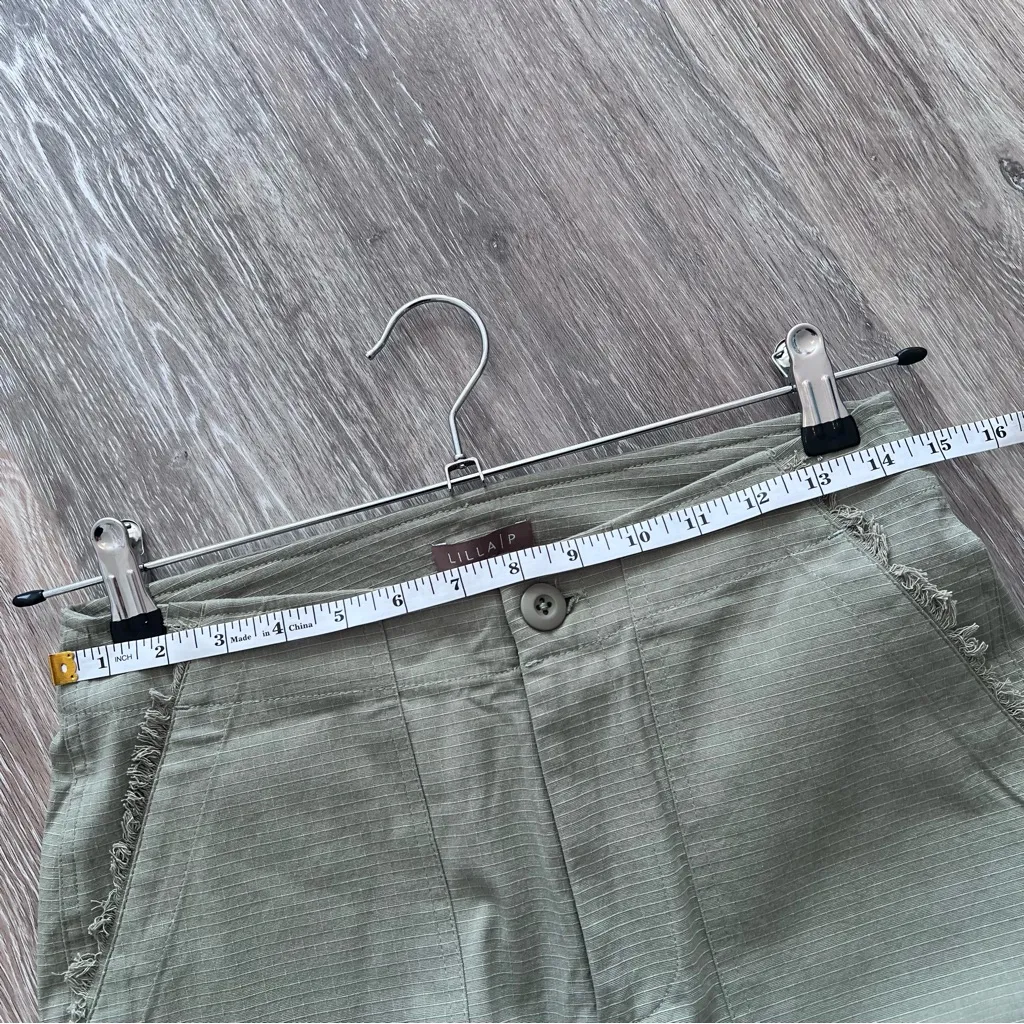 NWT‎ lilla P army green khaki ankle pants Size 4 - Image 5