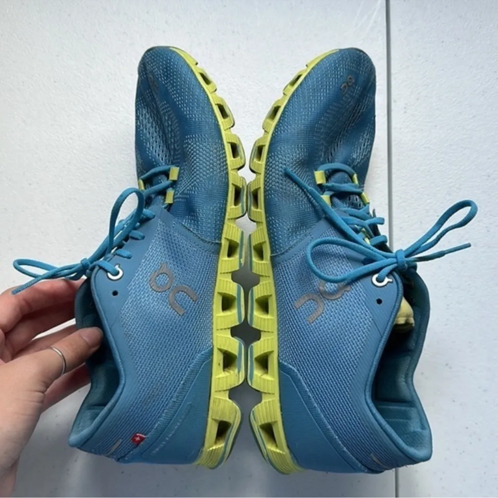 ON Cloud X‎ Running Sneakers Niagara/Lime Size 9.5 - Image 8
