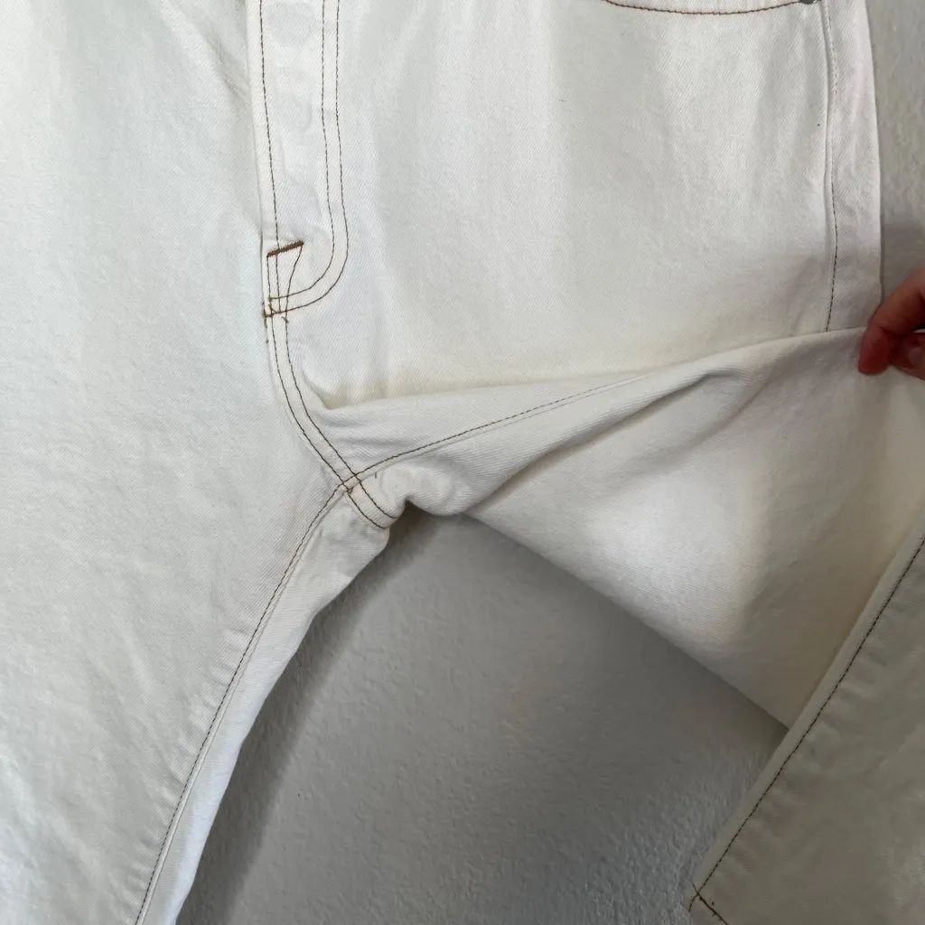 Frame Le Slouch Ecru Jeans Size 30 Eggshell White - Image 7