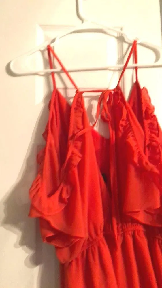 Cold Shoulder Romper Red Size M - Image 6