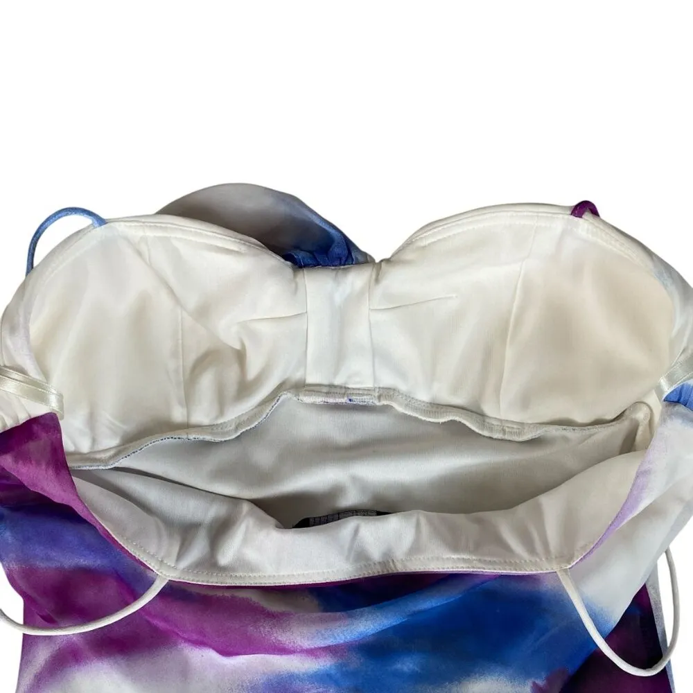 S.L. Fashions 8 multicolored sheer fully lined maxi dress padded embellished - Image 13