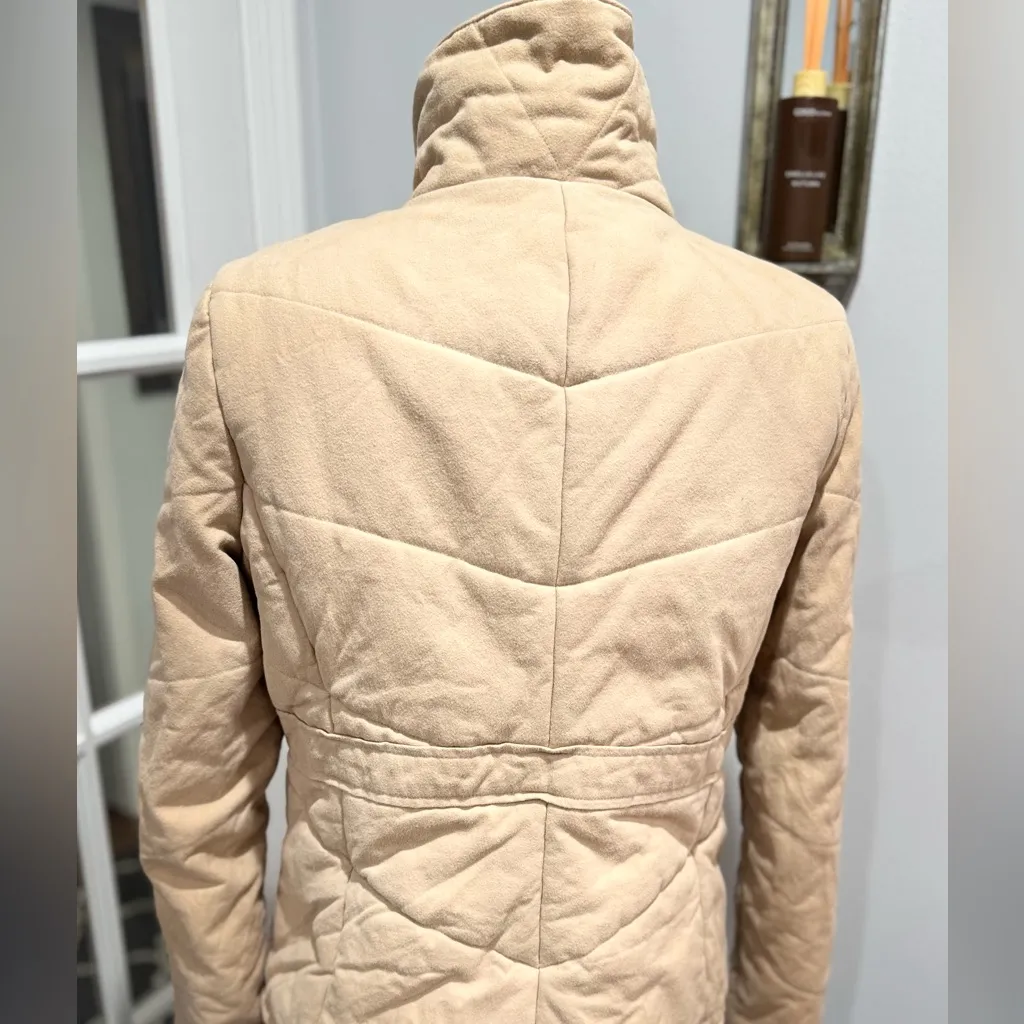 GAP VINTAGE Quilted Fleece Tan Jacket - Image 4