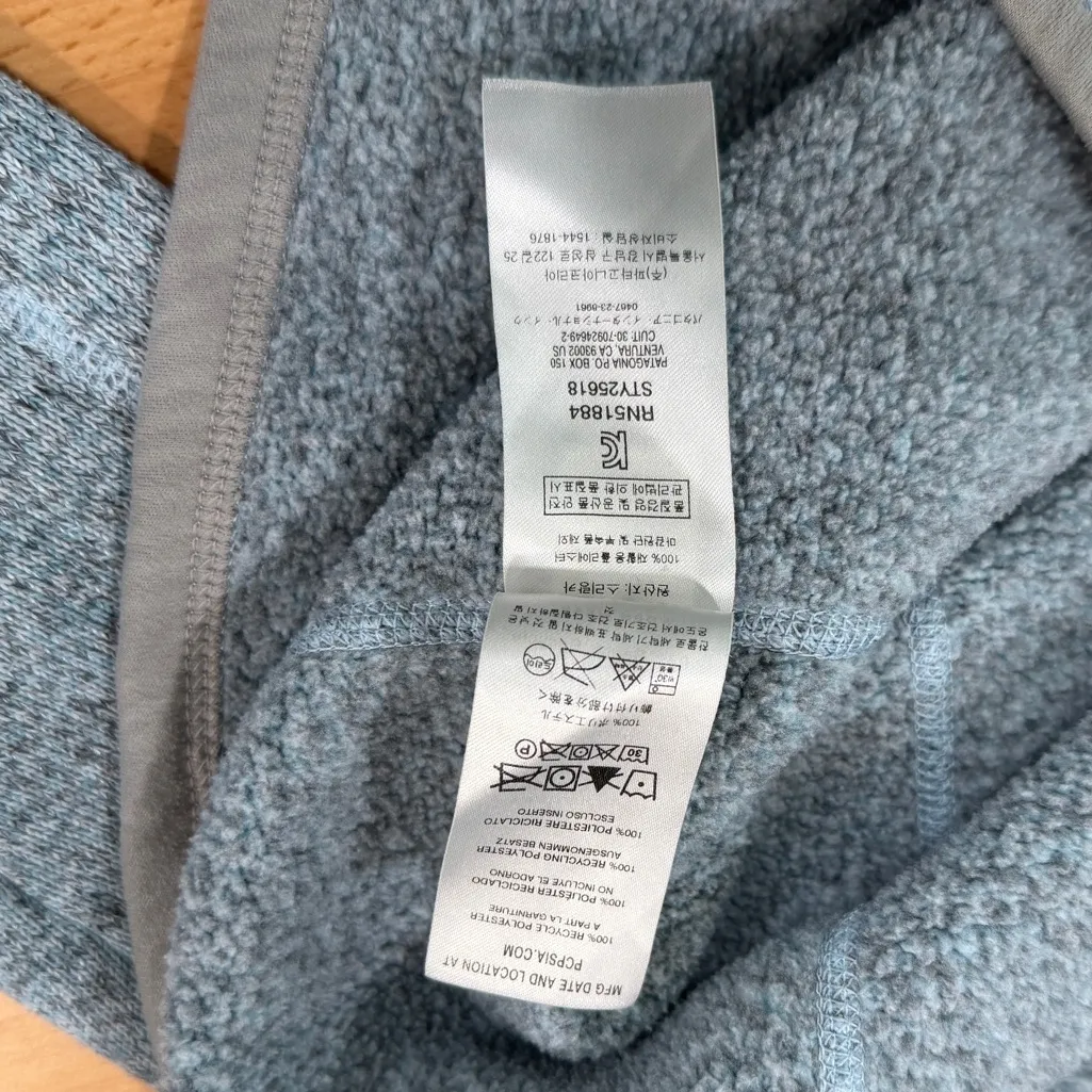 Patagonia Women's Better Sweater 1/4 Zip Fleece Blue Size Medium - Image 6