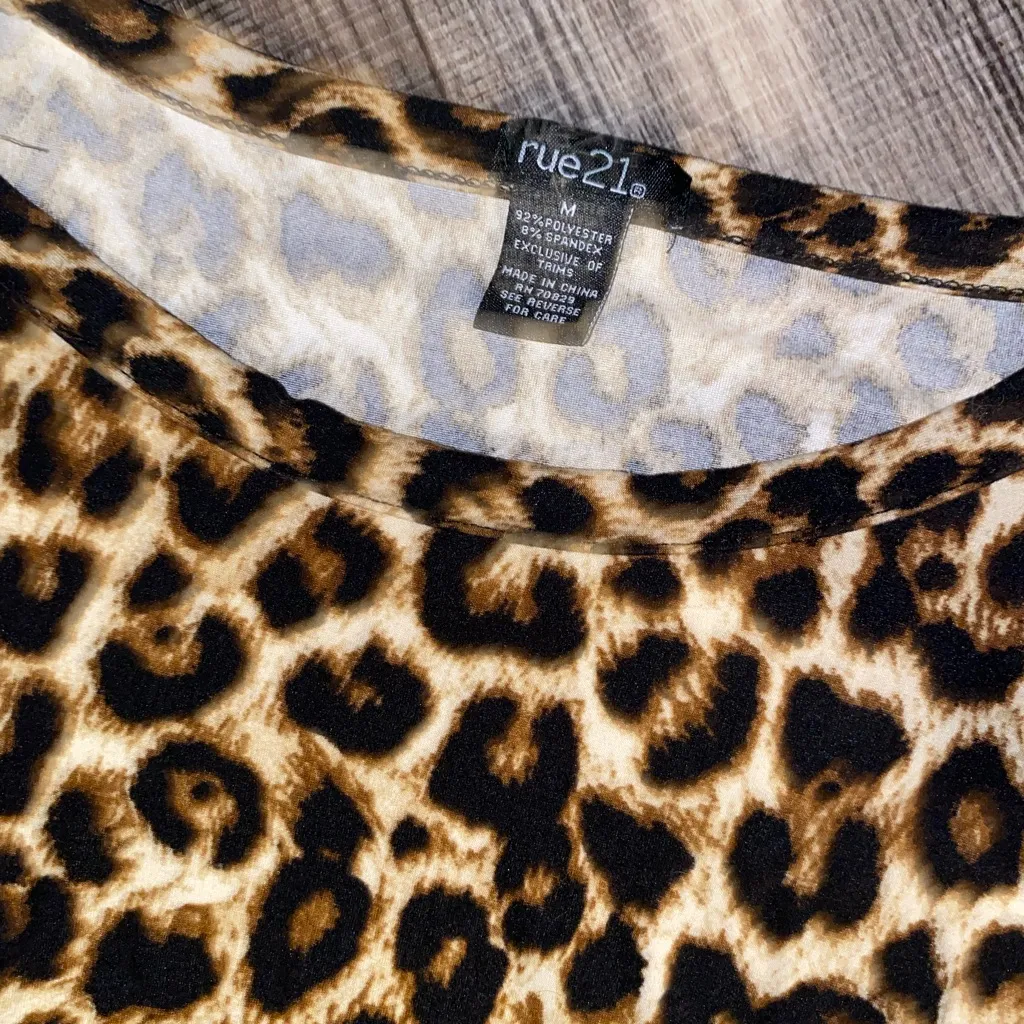 Rue21 Wild Leopard Print Top - Image 5