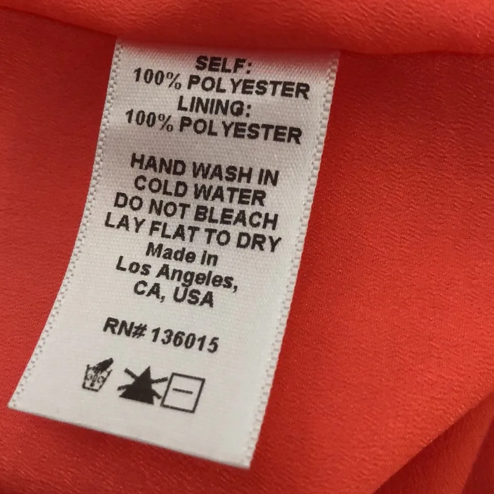 Naven Fit & Flare Sleeveless Exposed Zipper Back Neon Coral Dress Womens 2 - Image 9