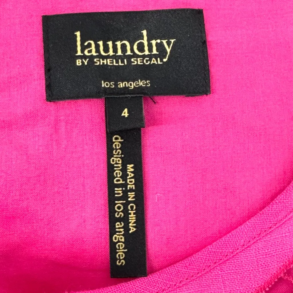 Laundry by Shelli Segal Cap Sleeve Sheath Dress with Cut out Overlay Pink Size 4 - Image 7