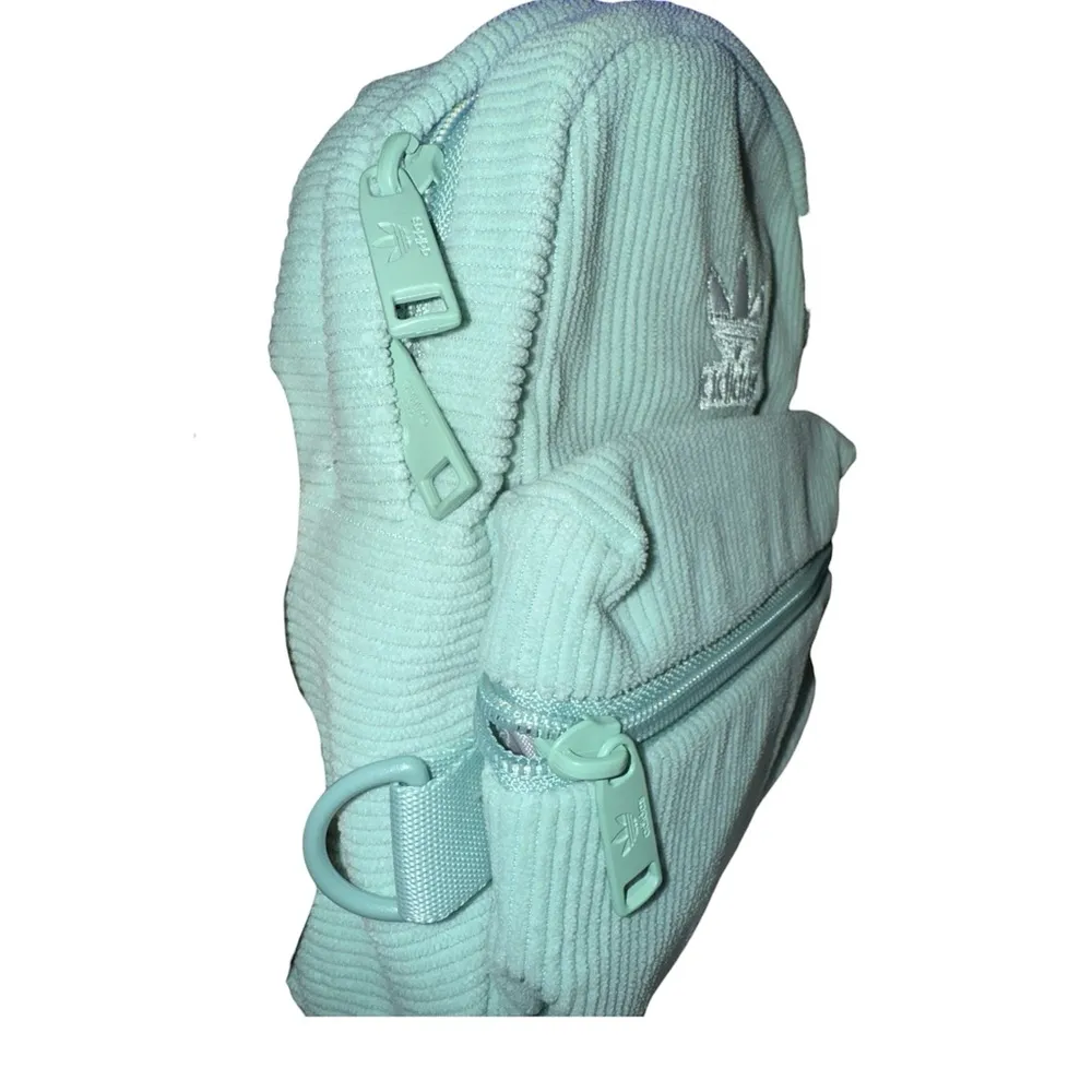 Adidas Green Corduroy Backpack with Adjustable Straps - Image 4